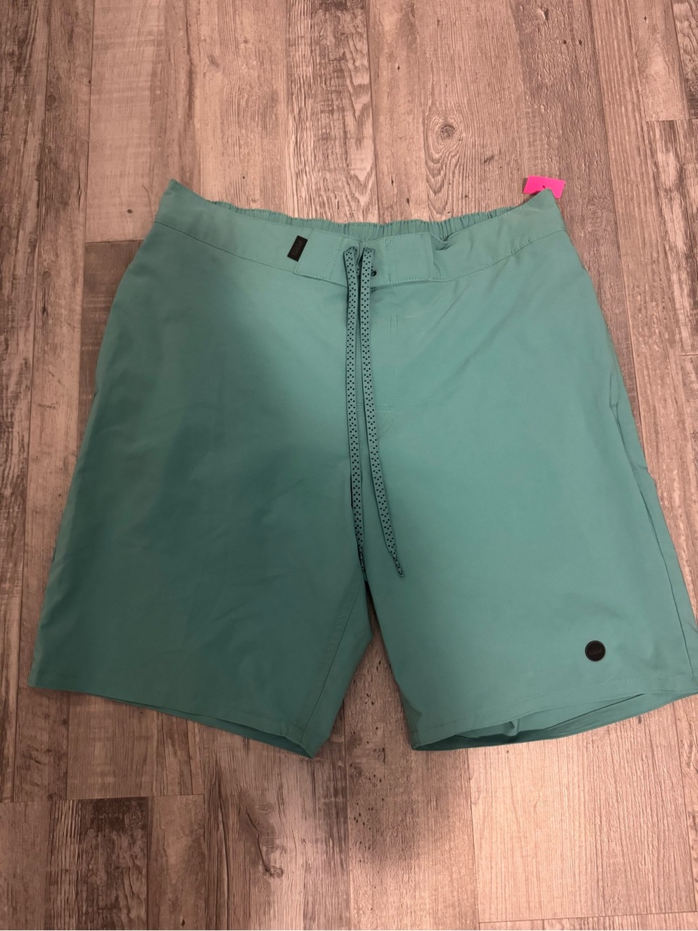 FarWest Men's Teal Swim Board Shorts with Drawstring Waist